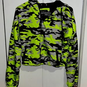 Medium neon camo windbreaker